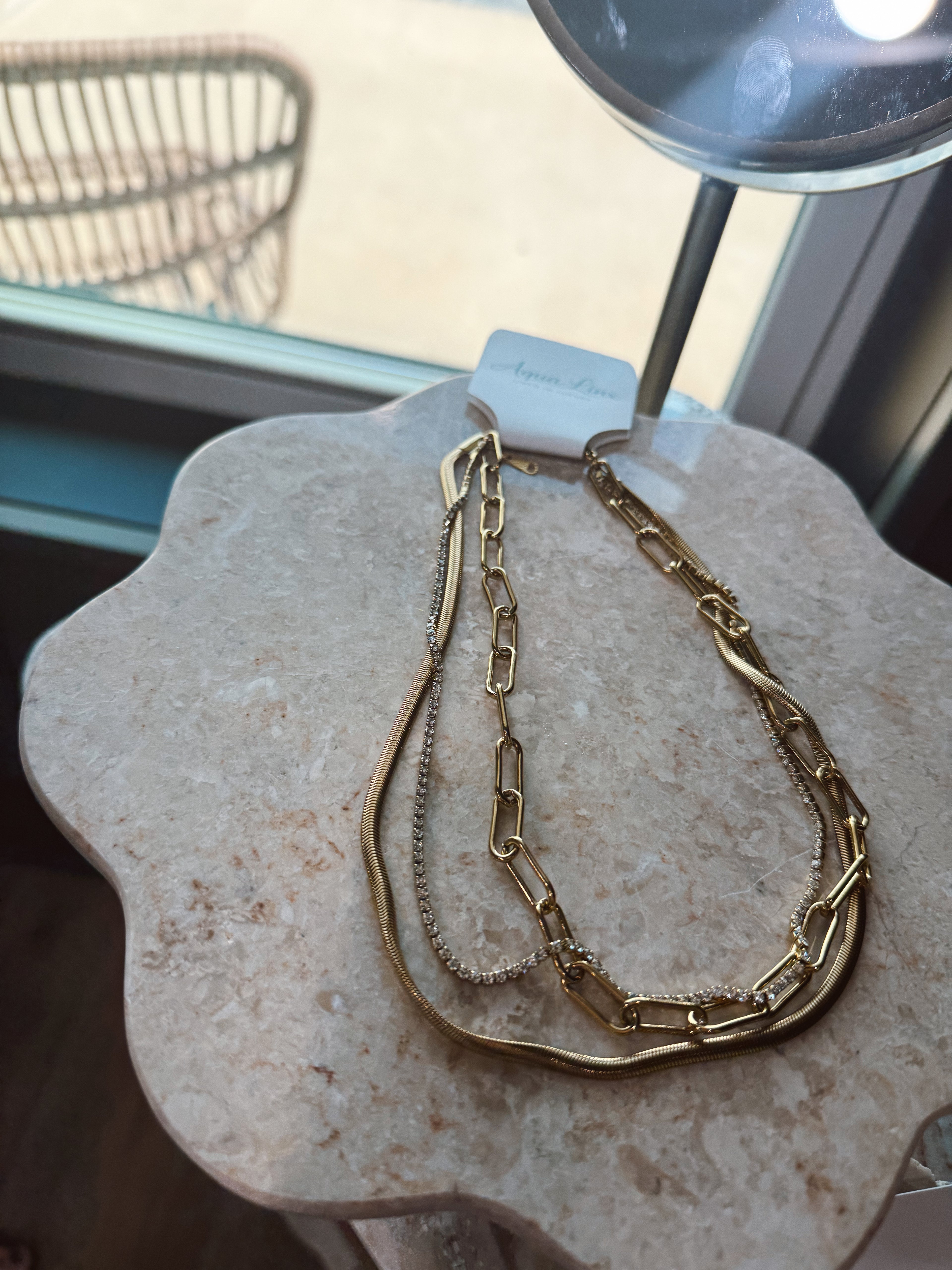 trinity stack necklace