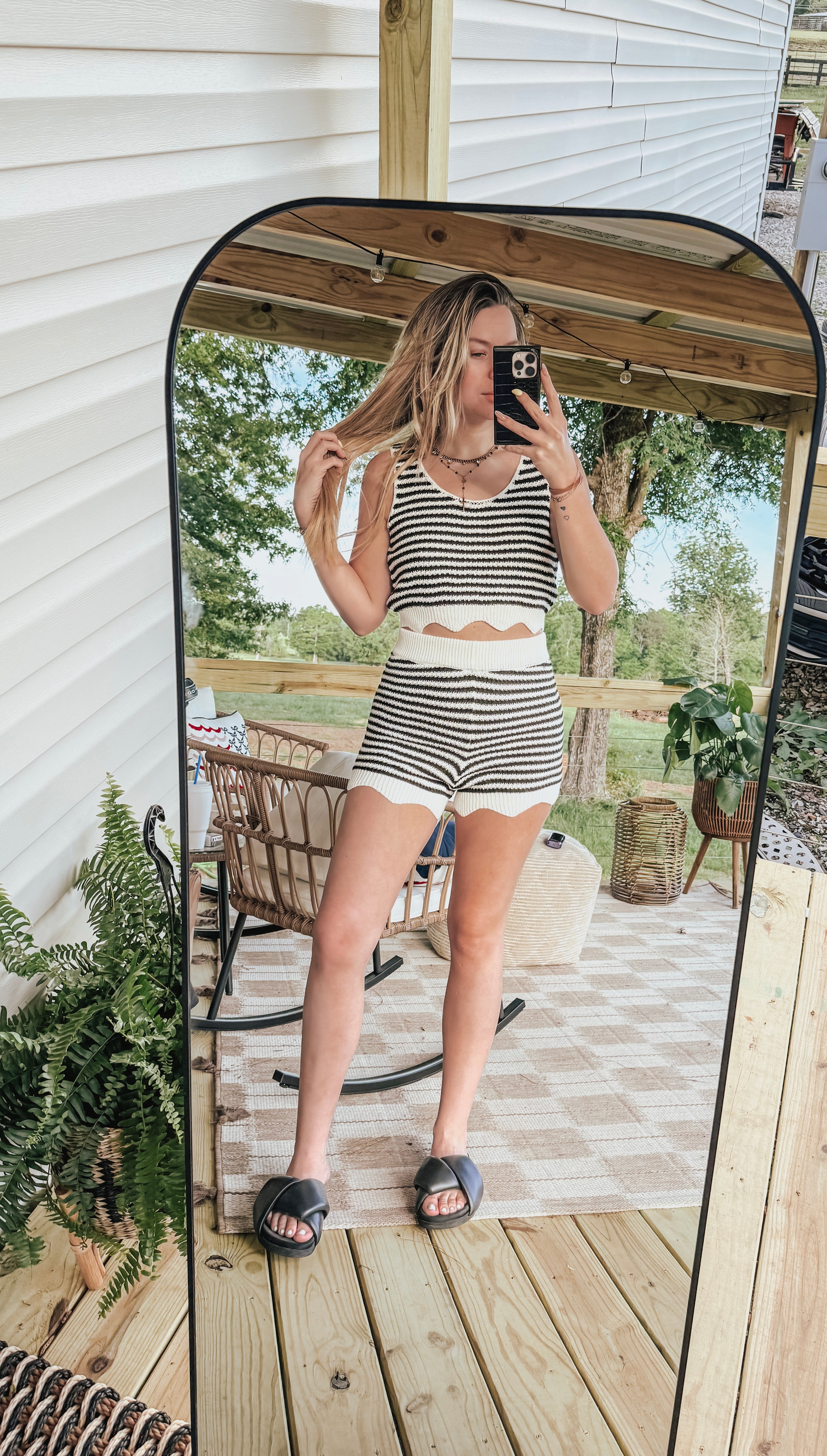 KNITTED STRIPED SET
