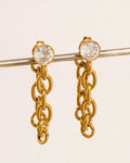 Jazlynn crystal chain drop earrings