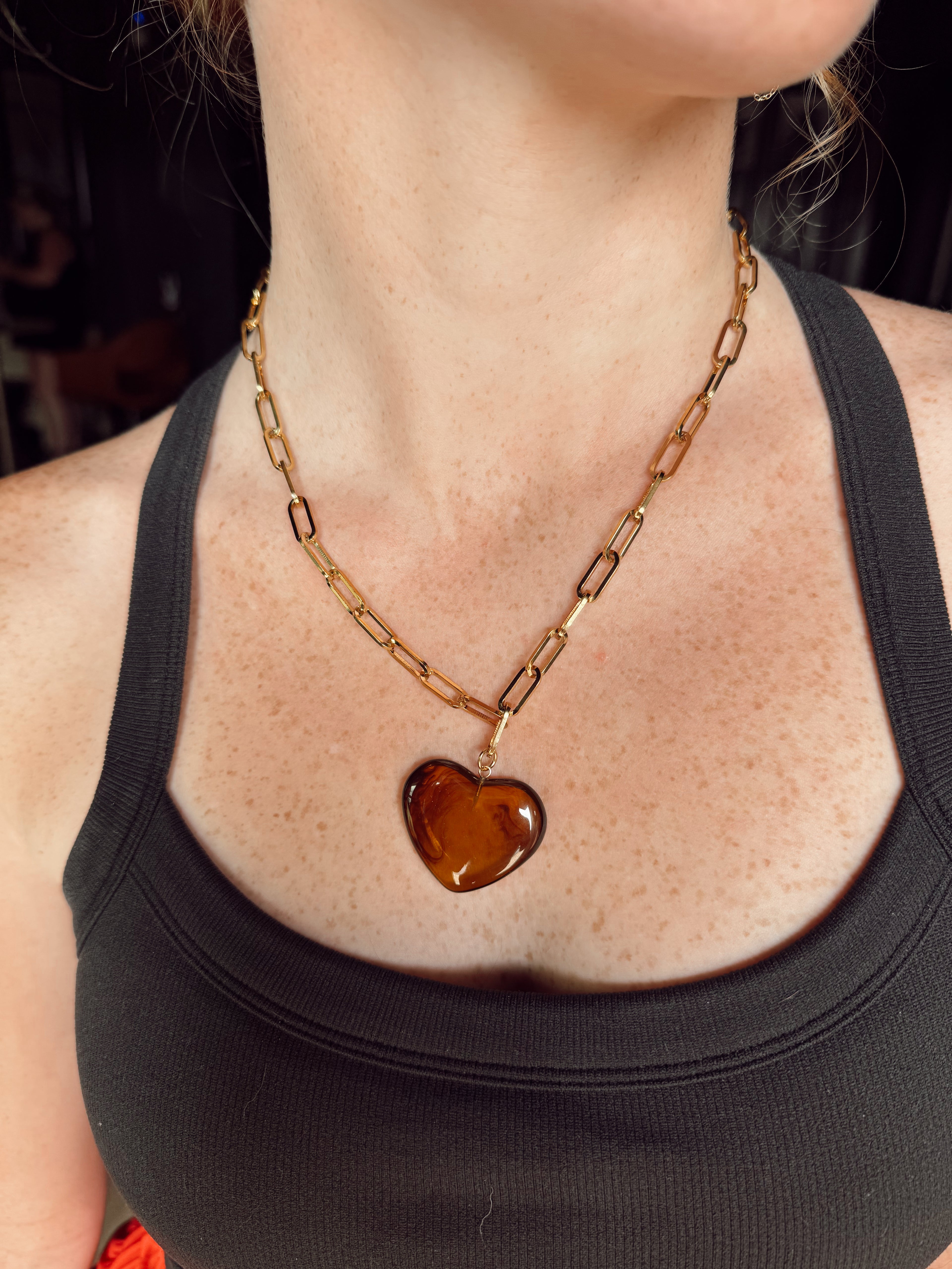 The bourbon heart necklace