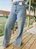 The perfect wide leg jean