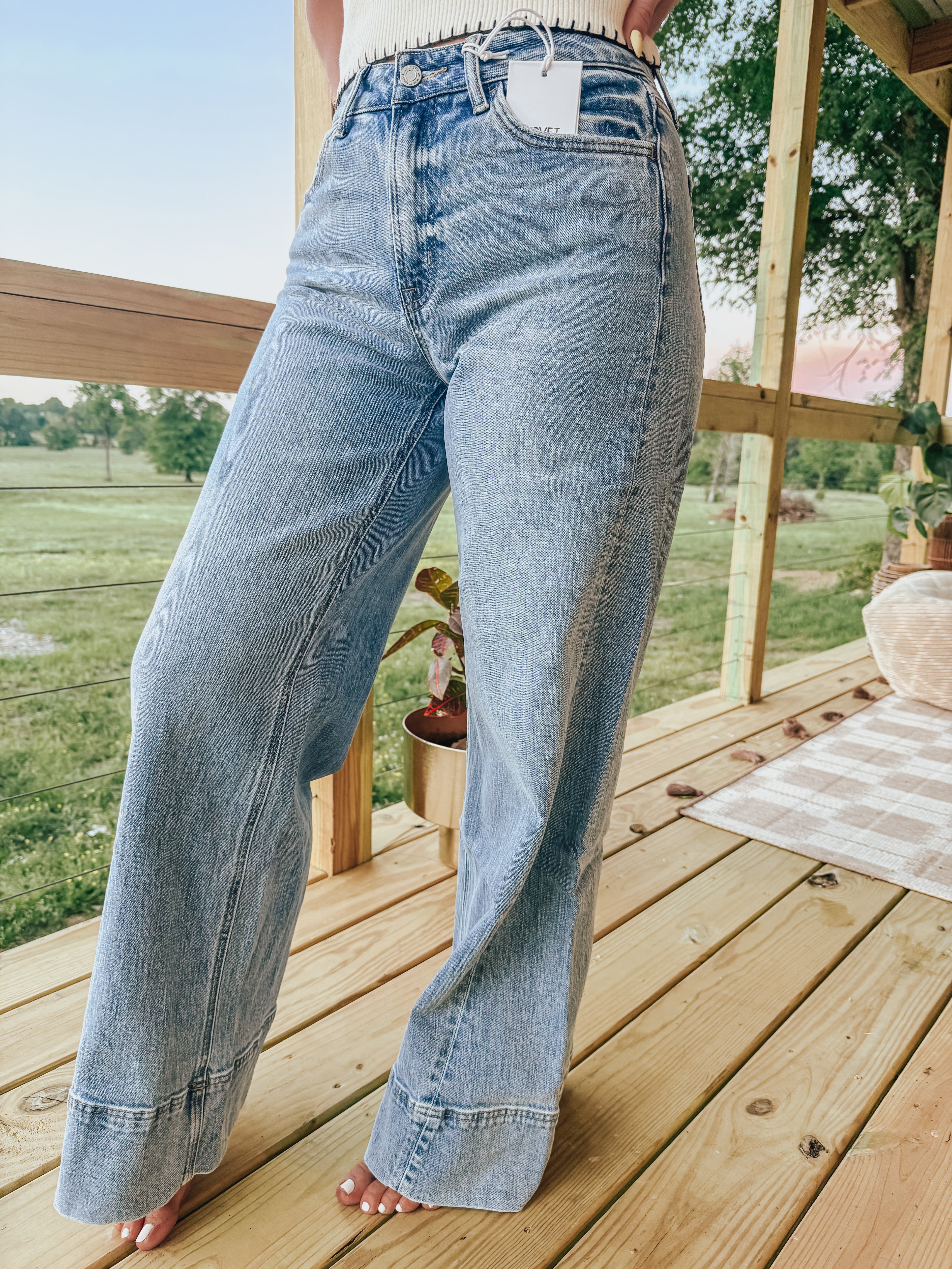 The perfect wide leg jean