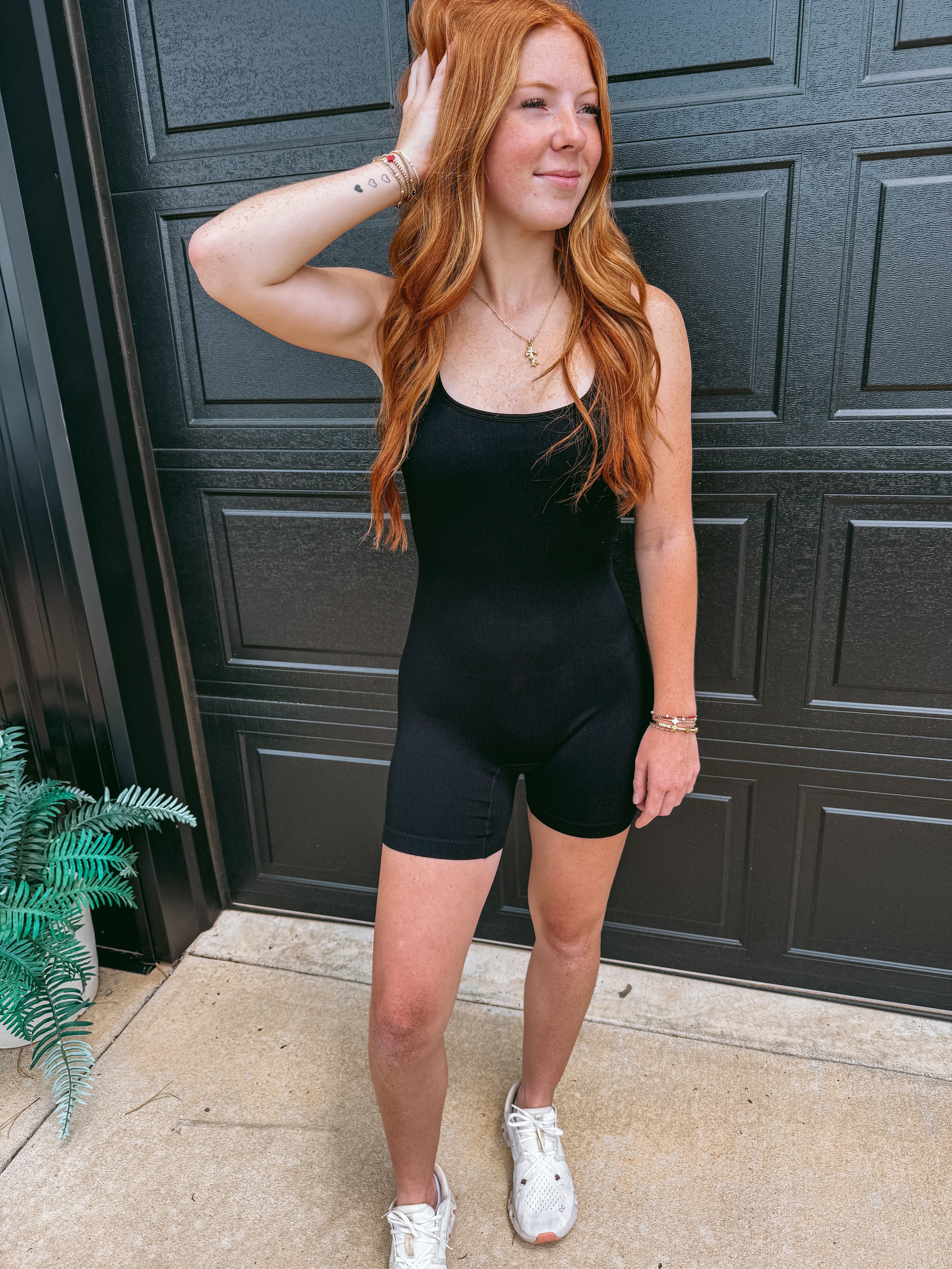 On the go ribbed romper