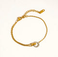 Lenora two tone bracelet