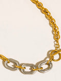 Lurette two tone chain necklace