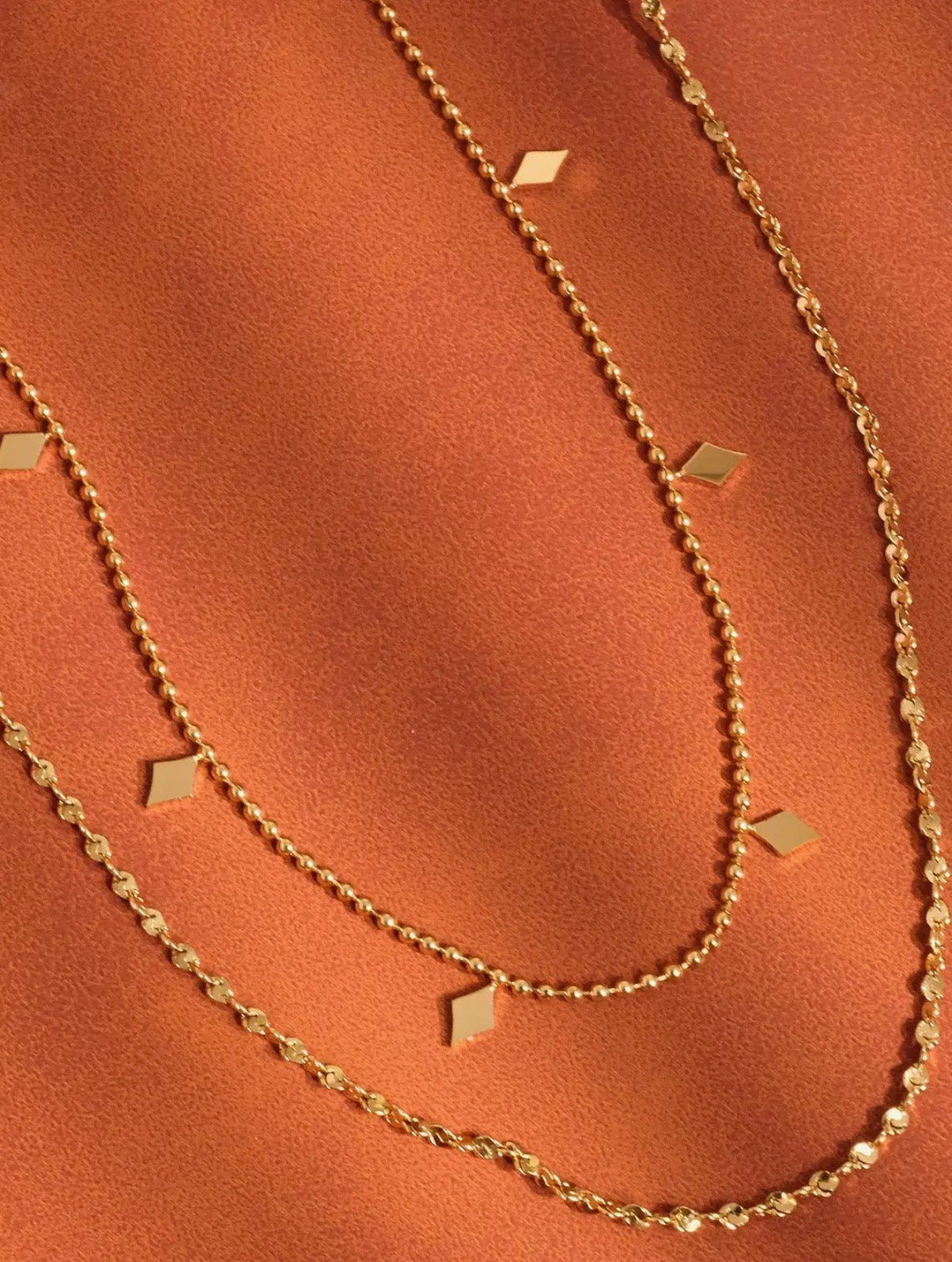 Amores gold stack necklace