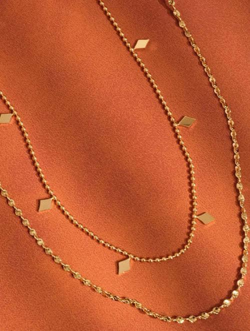 Amores gold stack necklace