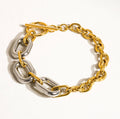 Lanni chain two tone bracelet
