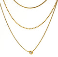 Paulette trilayer necklace