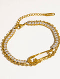 Acier rhinestone clip bracelet