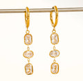 Sunniva triple drop diamond earring