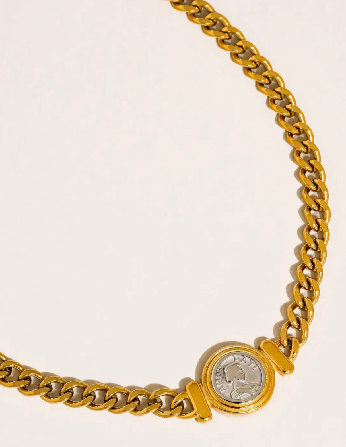 Parisse coin pendant necklace