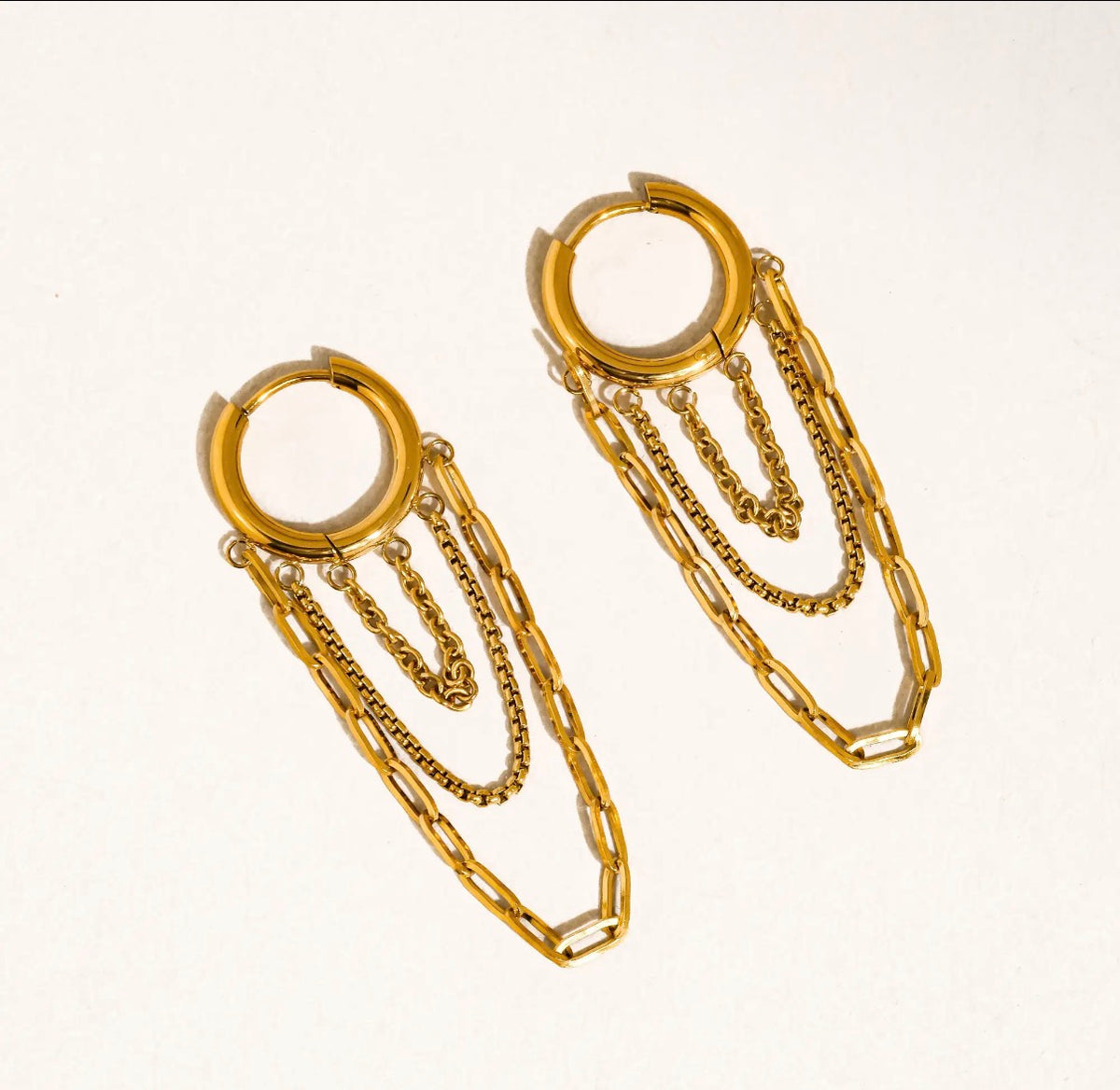 Vianne multi chain drop earrings