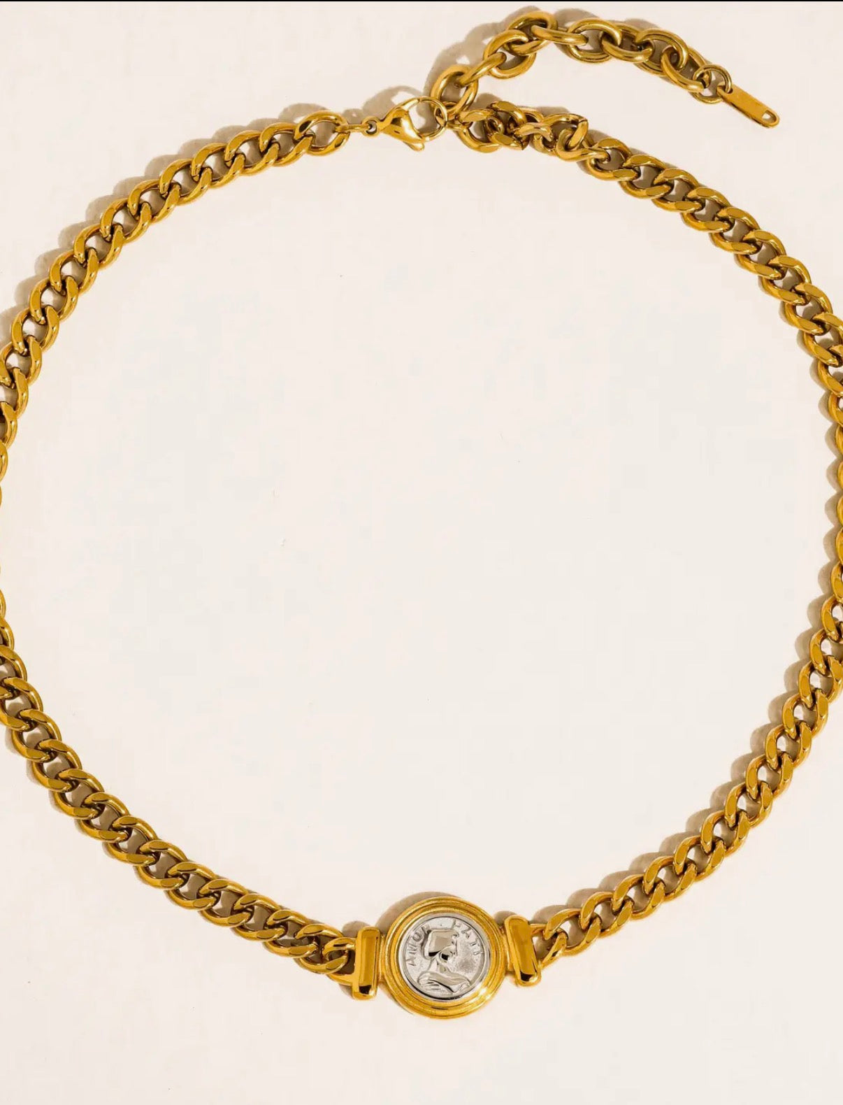 Parisse coin pendant necklace