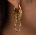 Vianne multi chain drop earrings