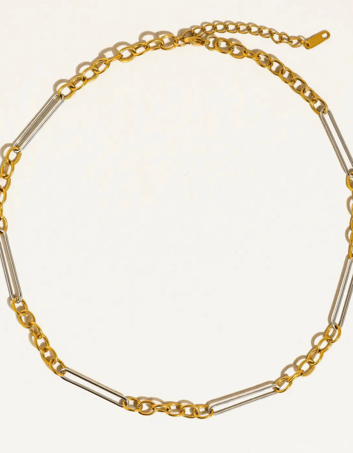 Norra mixed metal chain necklace