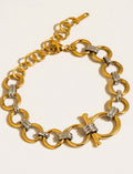 Celiane two tone link bracelet