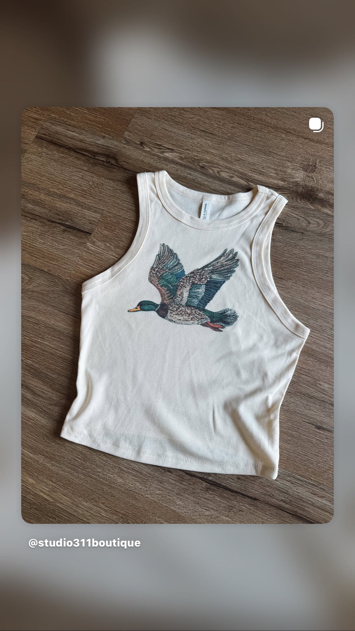 faux bedazzled duck tank