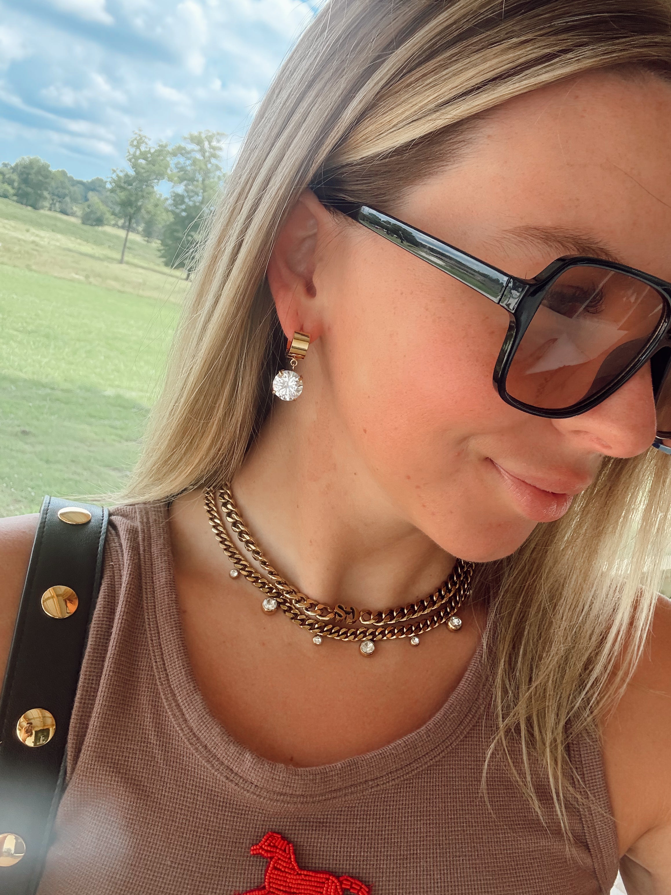 gold huggie earrings
